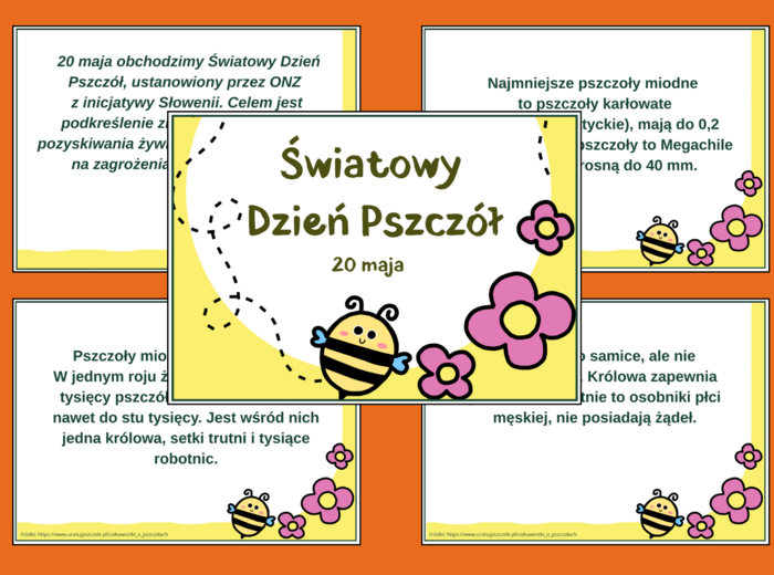 DZIEŃ PSZCZÓŁ – ciekawostki o pszczołach – wiosna – GAZETKA – biblioteka – świetlica – 13 stron – wersja 4