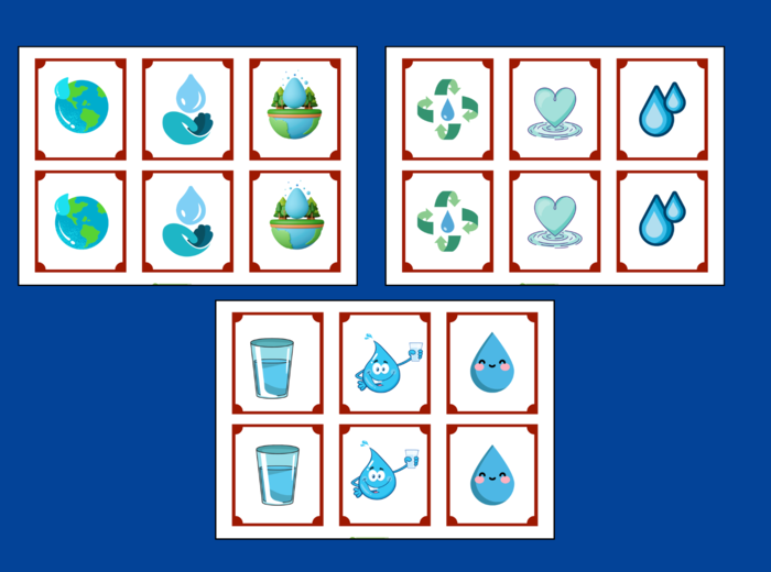 DZIEŃ WODY – memory – 36 szt. – biblioteka – przedszkole – świetlica - EKOLOGIA - wiosna