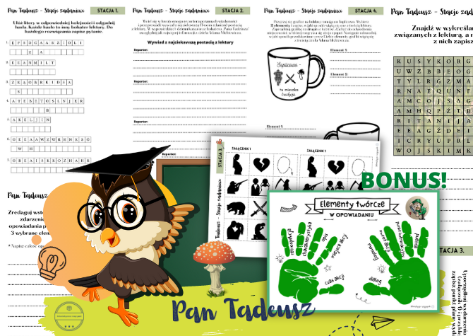 Pan Tadeusz. Stacje zadaniowe. Bonus!!! Elementy twórcze w opowiadaniu. Notatka