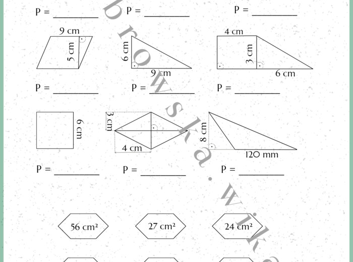 Pola figur - ćwiczenia