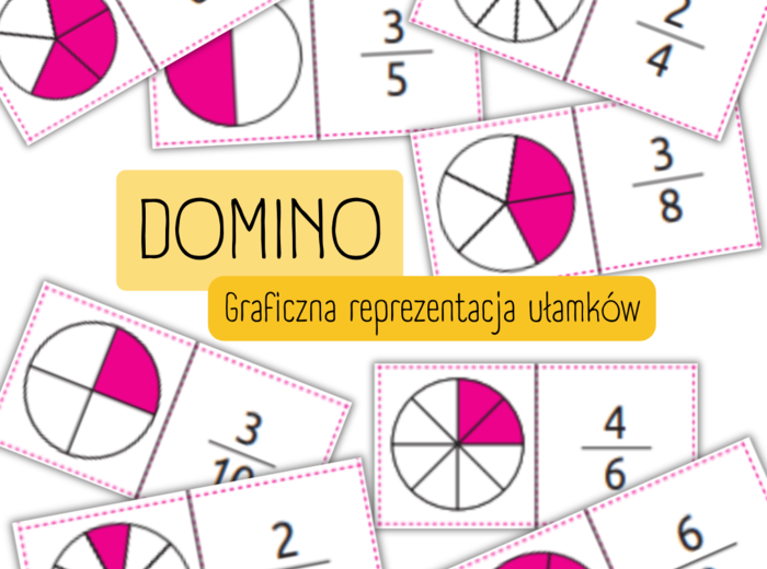 DOMINO - graficzna reprezentacja ułamków zwykłych.