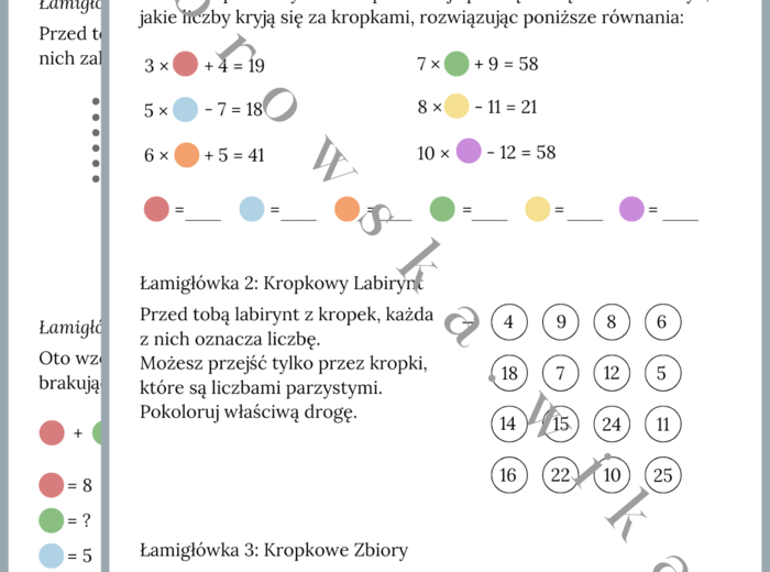 Dzień Kropki - Kropkowe łamigłówki