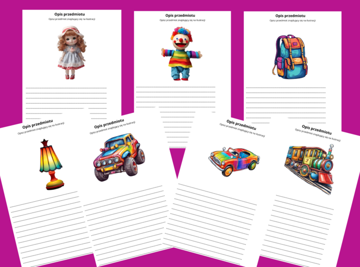 OPIS PRZEDMIOTU - karta pracy - kl. 4-5 - ćwiczenia redakcyjne - wersja kolorowa