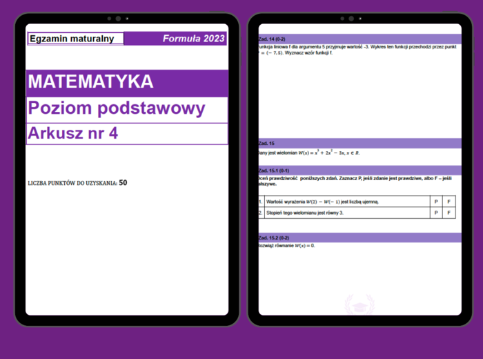 Zbiór arkuszy maturalnych cz.2 - Mat P