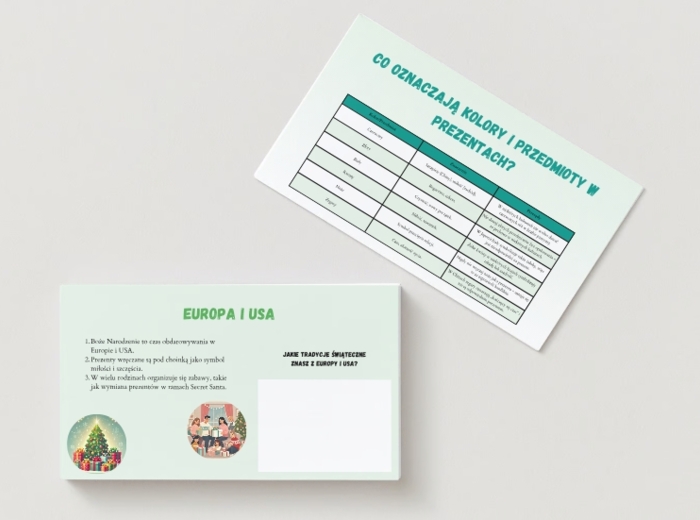 Tradycje obdarowywania w różnych kulturach (Japonia, Indie, Chiny, Afryka, Europa). Symbolika i przesądy. Ciekawostki. Quiz. Memory. Karta pracy.