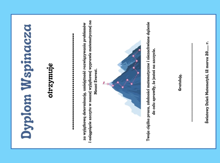 Wyprawa na Mont Everest - zadania pod klasę 1 - Światowy Dzień Matematyki