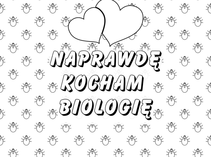 PLAKAT BIOLOGIA XXL - Do druku, kolorowanka