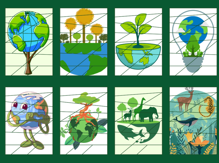 DZIEŃ ZIEMI – puzzle – biblioteka – przedszkole – świetlica – 23 wersje