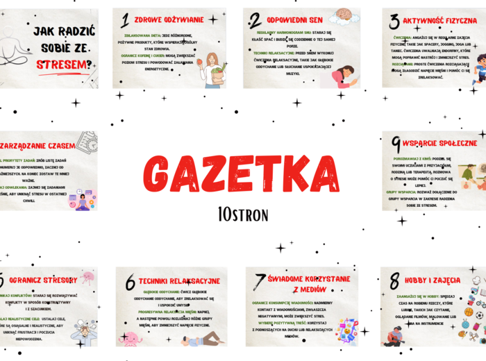 Jak radzić sobie ze stresem?/Stres- GAZETKA