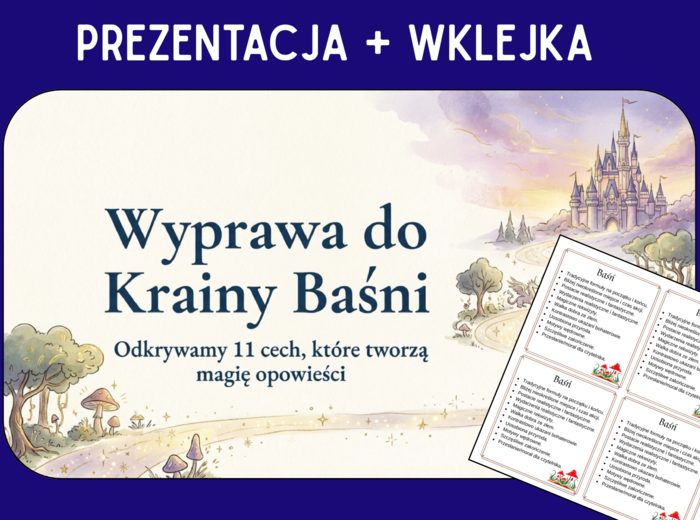 🧚‍♀️🏰BAŚŃ – prezentacja multimedialna – cechy gatunku literackiego + wklejka