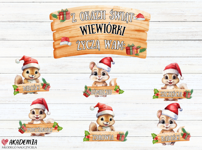 ŻYCZENIA ŚWIĄTECZNE WIEWIÓRKI