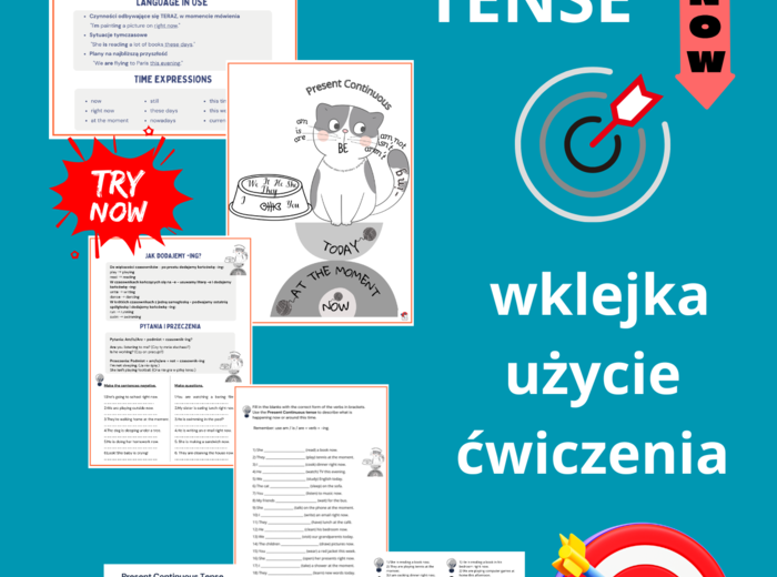 PRESENT CONTINUOUS- wklejka/ teoria/ ćwiczenia