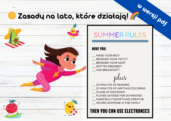 SUMMER RULES - zasady na lato