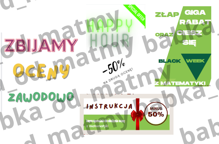 Zestaw haseł z okazji Black Week na matmie!