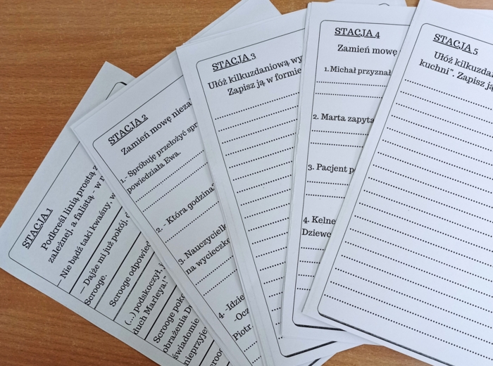 Mowa zależna i niezależna - stacje zadaniowe.