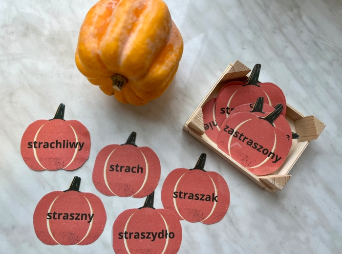 Rodzina wyrazów - puzzle - dynia