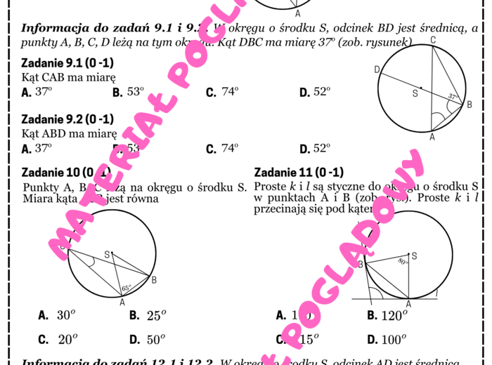 MINI MATURA - PLANIMETRIA cz. 1 - kąty