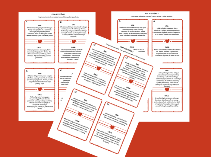 Walentynki - PARY BOHATERÓW LITERACKICH – lektury kl.7-8 – fiszki – egzamin – powtórka + odpowiedzi