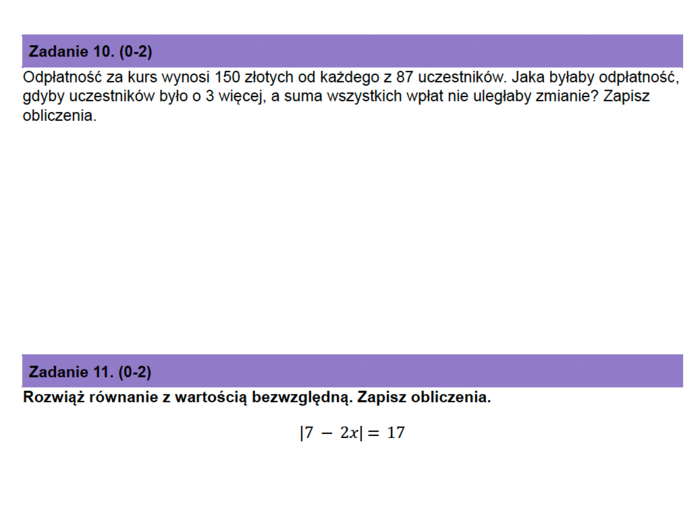Arkusz próbny z matematyki nr 5