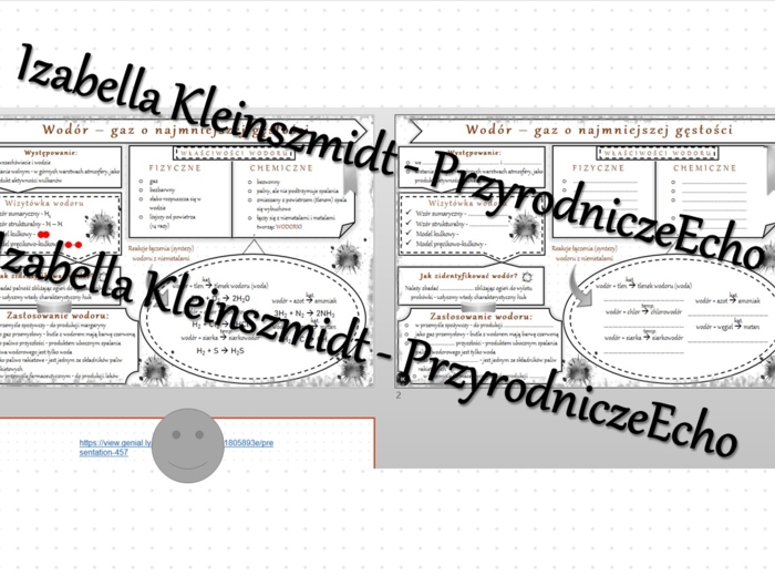Minizestaw na temat „Wodór – gaz o najmniejszej gęstości” – sketchnotka + karta pracy w power point + gratisowy link do prezentacji multimedialnej niekomercyjnej wykonanej w genial.ly do indywidualnego pobrania i użycia do celów niekomercyjnych. Chemia 7