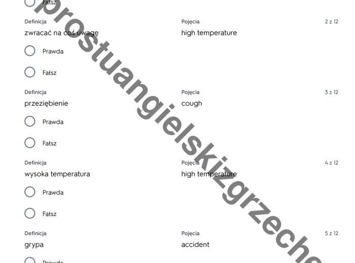 English Class A2+ - Unit 6 - testy