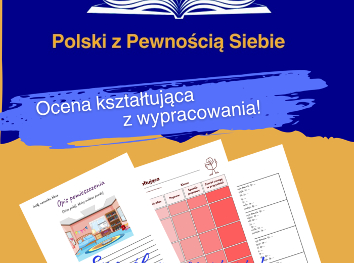Ocena kształtująca z wypracowania w klasach 4-6. Opis pomieszczenia.