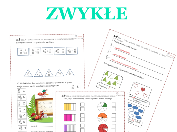 Dział V: Ułamki zwykłe