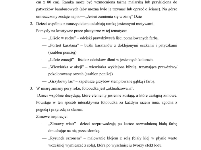 "Od liścia do śnieżynki"- projekt przyrodniczy dla przedszkoli i klas 1-3