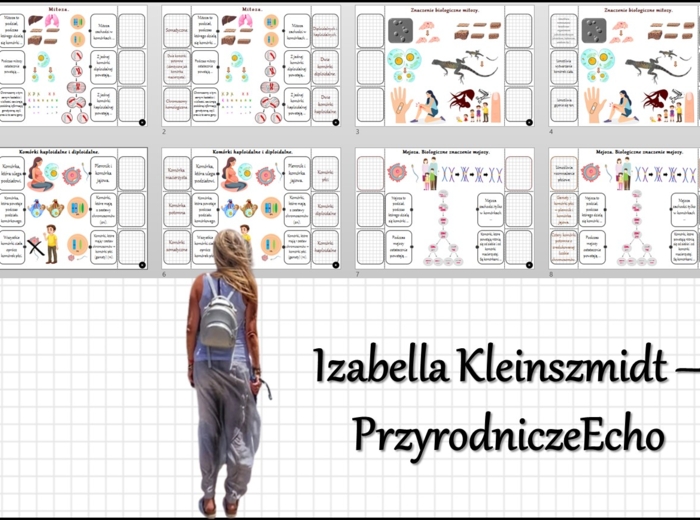 Notatka okienkowa/stacja zadaniowe/notatka/notatka graficzna/karta pracy/sketchnotka „Podziały komórkowe”, „Mitoza i mejoza”, „Znaczenie biologiczne mitozy i mejozy” w pdf. Biologia 8 dział „Genetyka”. Materiał wykonany na podstawie podręcznika z wydawni