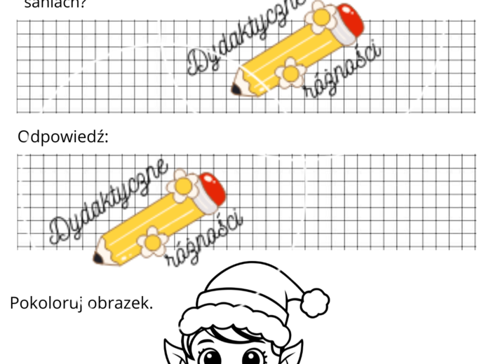 Grudniowe mnożenie w zakresie 50 - zadania tekstowe.