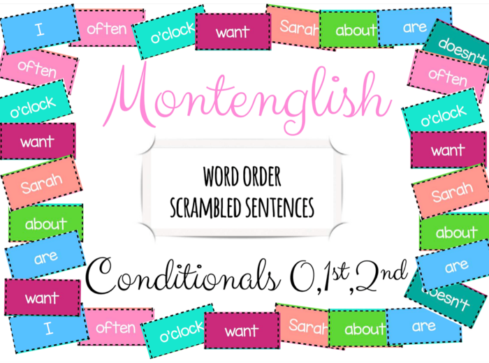 Rozsypanki wyrazowe Scrambled Sentences: Conditionals 0/1/2