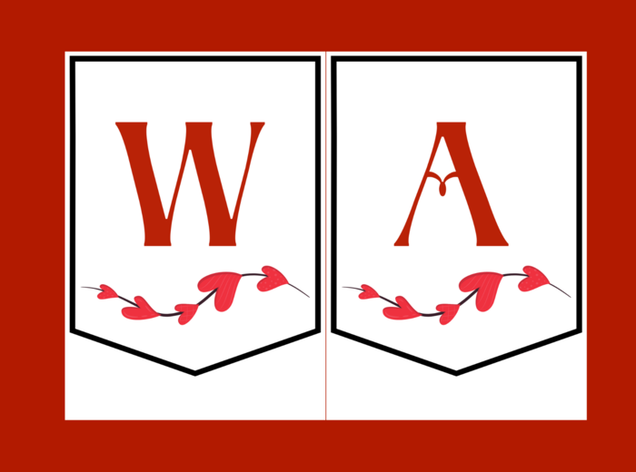 WALENTYNKI – biblioteka – świetlica – przedszkole - GIRLANDA - gazetka