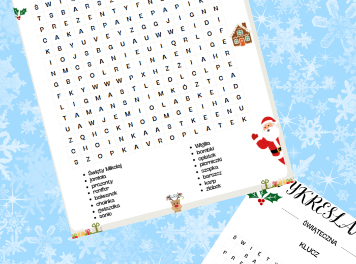 Wykreślanka świąteczna