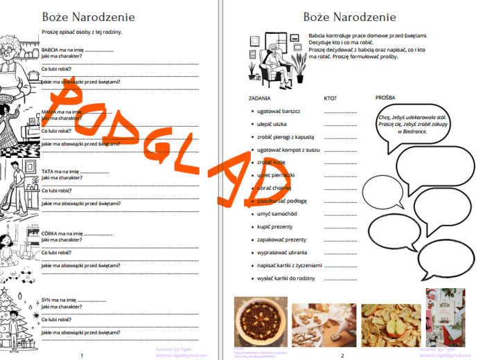 Boże Narodzenie lekcja dla obcokrajowców A2