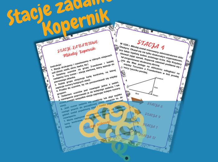 Stacje zadaniowe o Mikołaju Koperniku. Klasa 8. Matematyka. 19 lutego. Praca w grupach. Powtórzenie wiadomości. Egzamin ósmoklasistów.