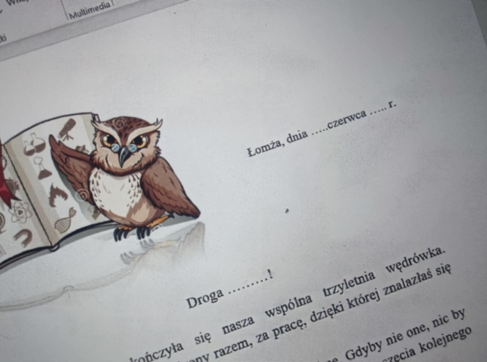 List pożegnalny - klasa III