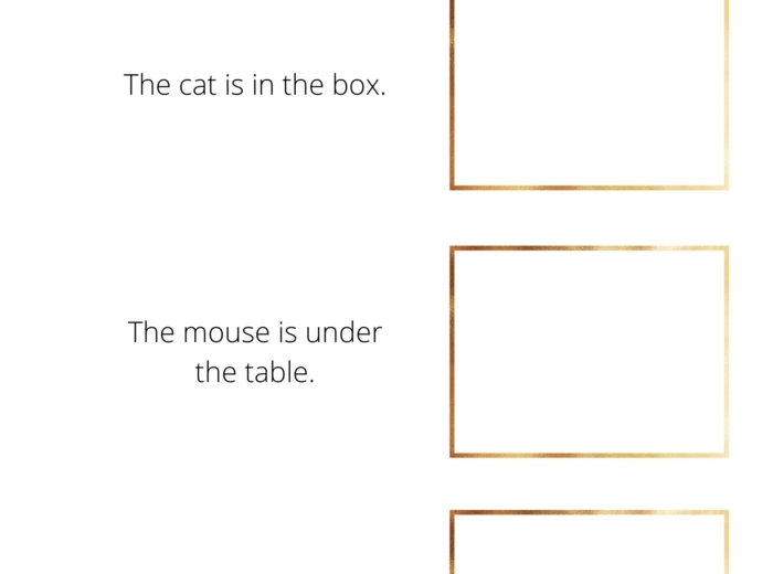 in, on , under - Przyimki miejsca.