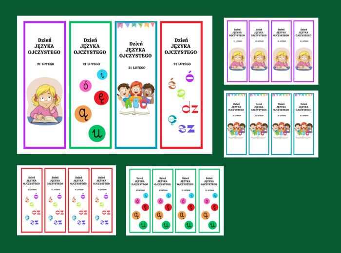 DZIEŃ JĘZYKA OJCZYSTEGO – zakładki do książek – zakładka – kolor – wersja 3
