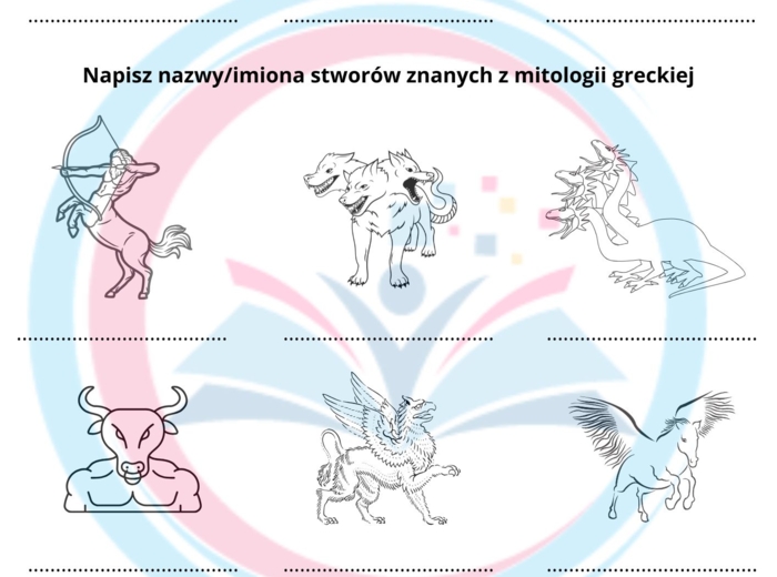 Karta pracy - mitologia grecka