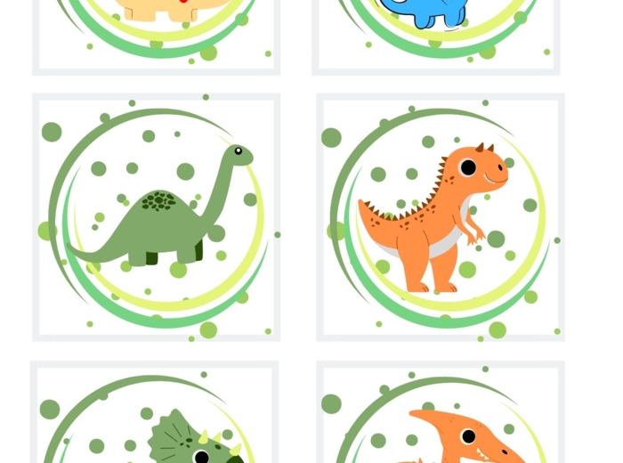 ZNACZKI PRZEDSZKOLNE. DINOZAURY. CZĘŚĆ VI