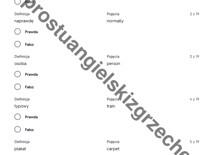 English Class A1 - Unit 3 - testy