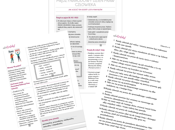 Międzynarodowy Dzień Praw Człowieka - JAK UCZCIĆ TEN DZIEŃ? LISTA POMYSŁÓW