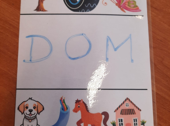 Analiza i synteza głoskowa wyrazu - zabawa klamerkowa