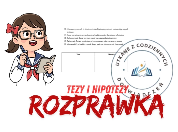 Porządkowanie tez i hipotez- ćwiczenie 2 ( Zemsta )