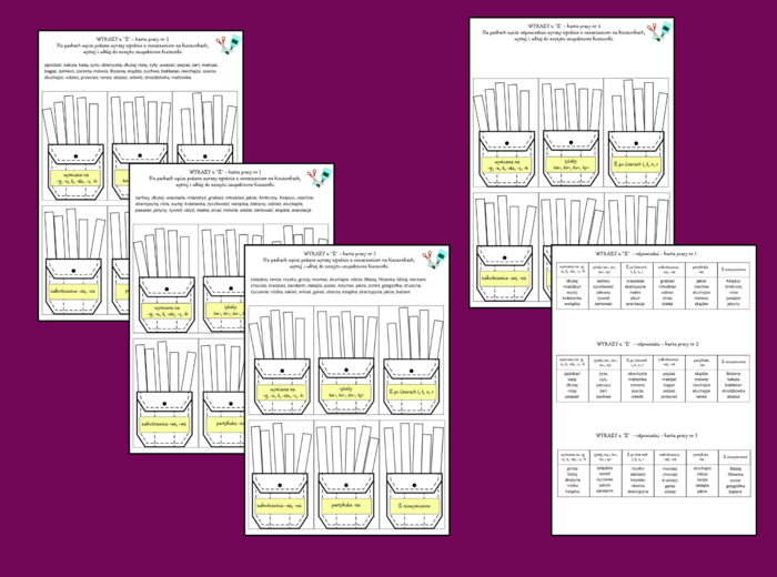 ORTOGRAFIA – wyrazy z „Ż” – zasady – wklejka – karta pracy – 3 wersje + odpowiedzi