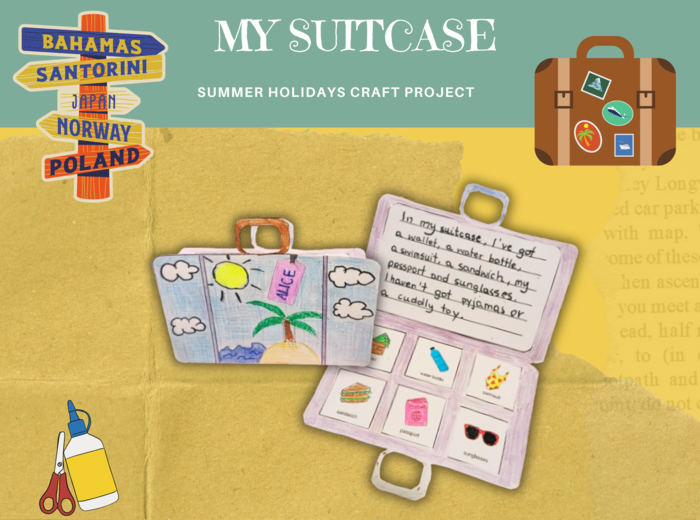 My suitcase - summer craft - moja walizka, szablon, pakowanie walizki na wakacje, projekt
