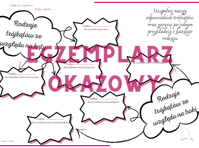 Rodzaje trójkątów - notatka do uzupełnienia