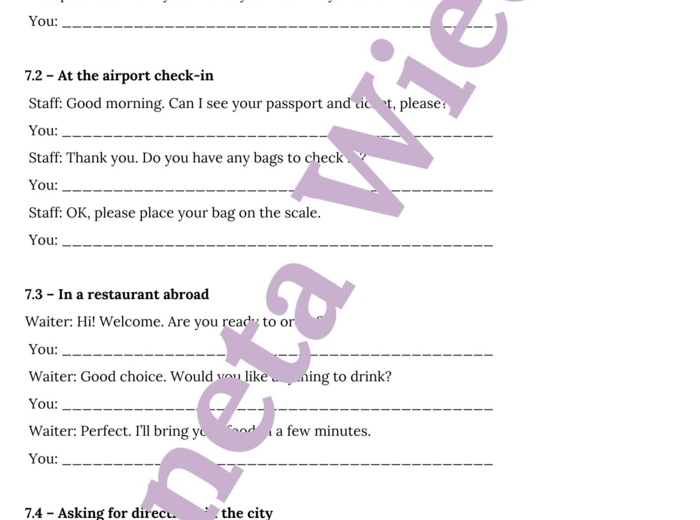 🌞WAKACYJNE REAKCJE JĘZYKOWE🌞- KARTA PRACY – SUMMER HOLIDAY - KLASY 4-8 SZKOŁY PODSTAWOWEJ- PRZYKŁADOWE DIALOGI NA WAKACJACH, NA LOTNISKU, W RESTAURACJI ITP., PYTANIA I SLOWNICTWO POTRZEBNE W PODRÓŻY, BUDOWANIE WŁASNYCH DIALOGÓW+ ODPOWIEDZI