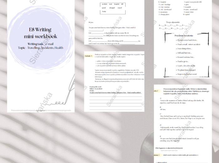 Egzamin Ósmoklasisty Writing mini-workbook Zadanie 14