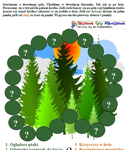 Wycieczka do lasu – Gra planszowa